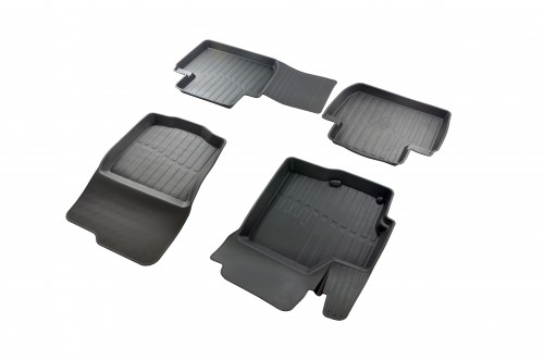 Коврики резиновые в салон 3D LUX для Mitsubishi Outlander XL / Митсубиси Аутлендер XL (2005-2013)