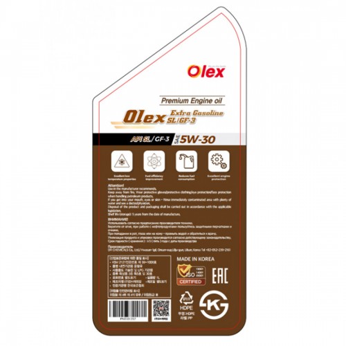 Масло моторное, 1 л. Olex Extra Gasoline SL/GF-3 5W-30 (уп.12)